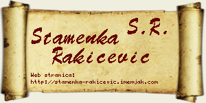 Stamenka Rakićević vizit kartica
